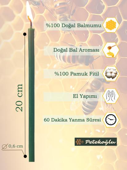 Balmumu Mum 100 Adet Dilek Mumu Yeşil