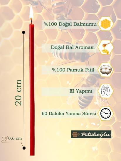 Balmumu Mum 100 Adet Dilek Mumu kırmızı