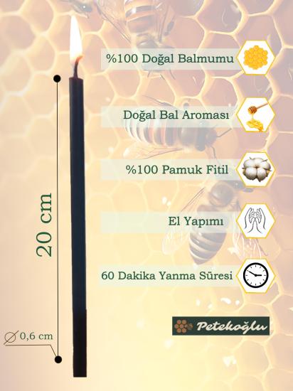 Balmumu Mum 100 Adet Dilek Mumu Siyah